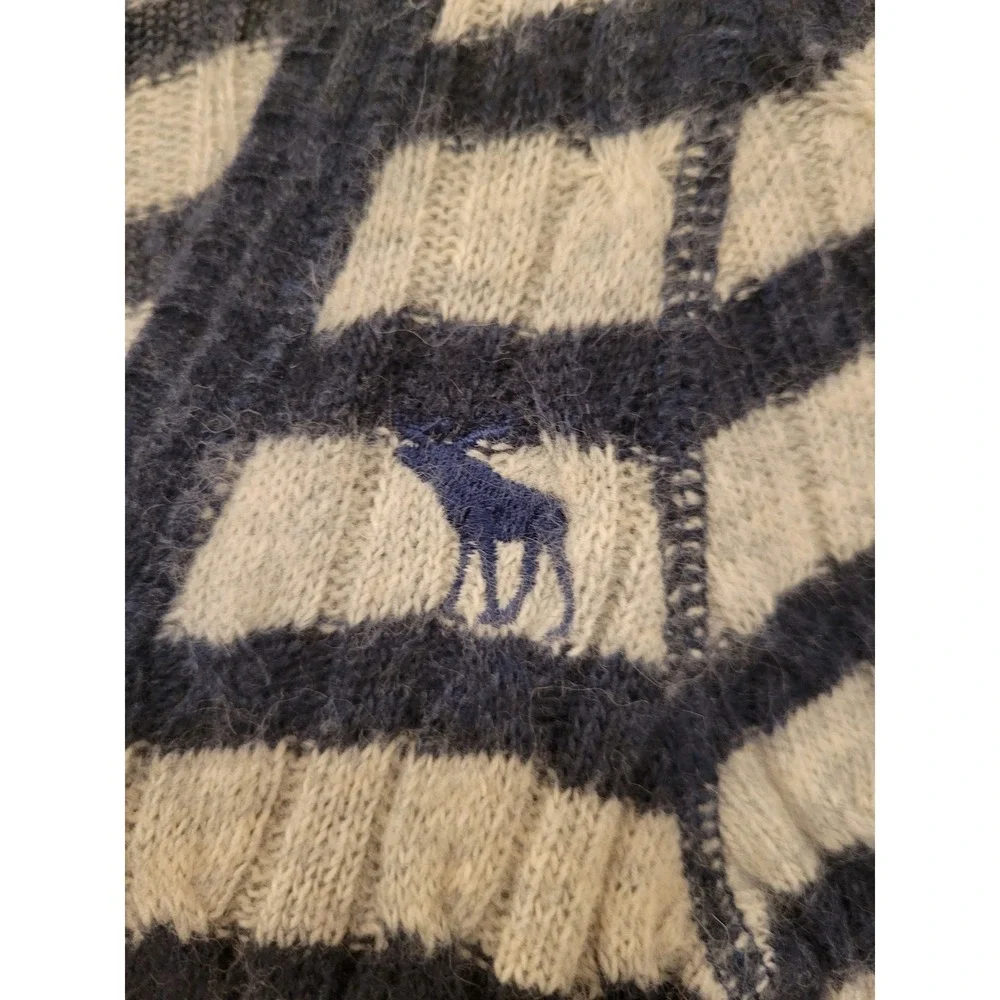 Y2K Abercrombie & Fitch Navy White Striped Knit Sweater Bella Swan Twilight XS